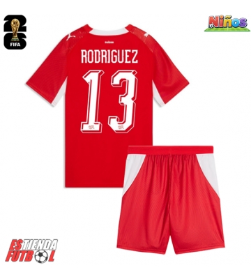 Suiza Ricardo Rodriguez #13 Primera Equipación Niños Mundial 2026 Manga Corta (+ Pantalones cortos)